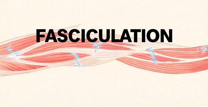 Muscle Fasciculation Medical Concept Illustration.