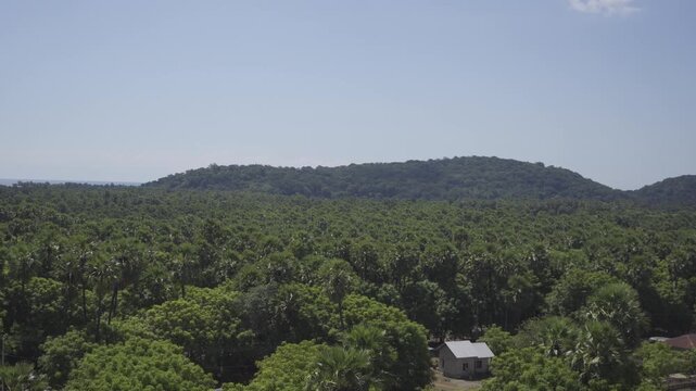 Scenery of blue sea taken from the top of mountain ungraded hlg3 bt2020 4k 24fps