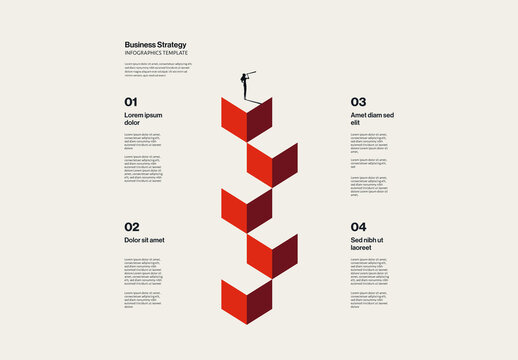 Business Leadership Growth Strategy and Vision Infographic Presentation Template