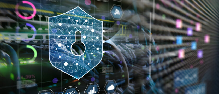 Cybersecurity Network Security System with Data Encryption Firewall Analytics and Digital Protection Infrastructure