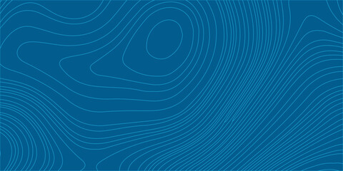Blue topographic map contour lines abstract background with geographic terrain pattern for minimal tech design vector. Smooth, organic contour lines, topographic map or geographic terrain © Creative Lis