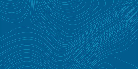 Blue topographic map contour lines abstract background with geographic terrain pattern for minimal tech design vector. Smooth, organic contour lines, topographic map or geographic terrain © Creative Lis