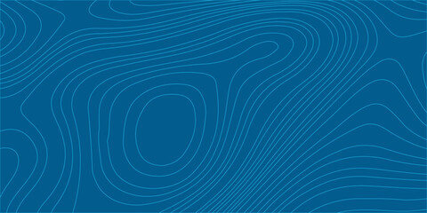 Blue topographic map contour lines abstract background with geographic terrain pattern for minimal tech design vector. Smooth, organic contour lines, topographic map or geographic terrain © Creative Lis