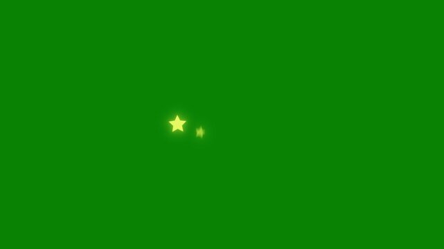Green screen five star rating counter animation from one to five stars for customer product review business testimonial video editing chroma key overlay 4k seamless loop vfx