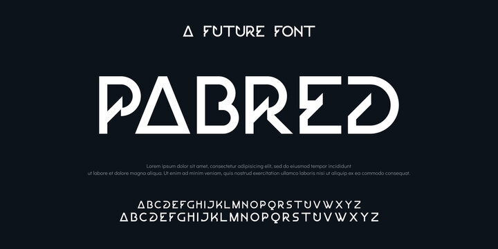 Creative modern technology alphabet fonts. Abstract typography urban sport, techno , fashion, digital, future creative logo font. vector illustration