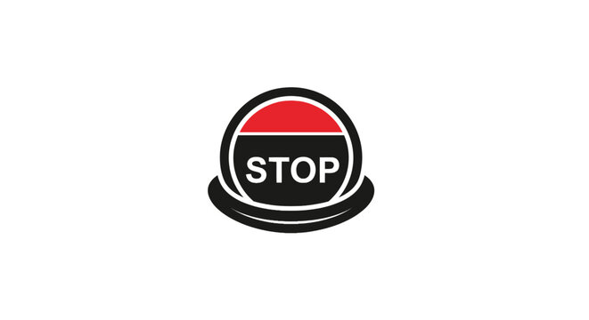 Stop sign traffic control symbol.