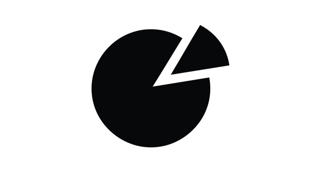 circle with triangular notch flat icon gap