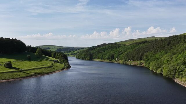 A Beautiful Summer Day On Ladybower Reservoir In The Peak District