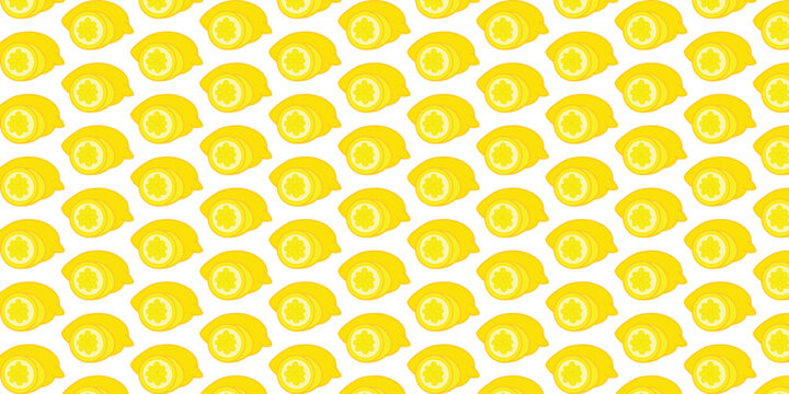 Seamless pattern of lemon on a white background. seamless pattern with lemons for banners, cards, flyers, social media wallpapers.