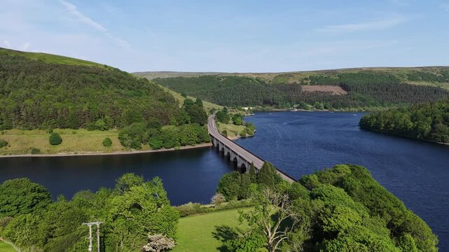 High Above Snake Road and Ladybower Reservoir In the Peak District