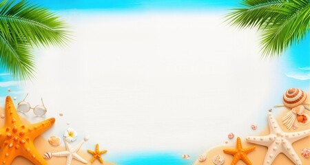 Obraz premium Table background of free space for your decoration and summer beach 