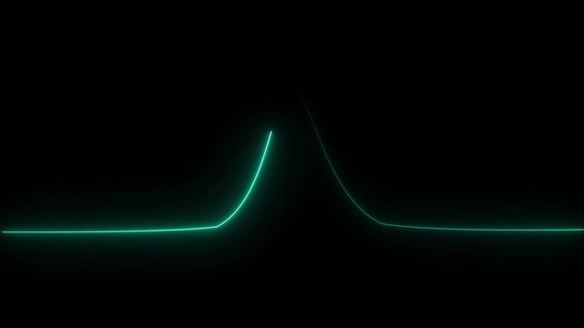 Animation of glowing wave line sliding. Abstract neon background 4k video.