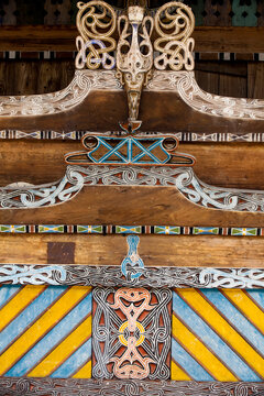 Architectural Detail Batak House Lake Toba Samosir Island North Sumatra Indonesia