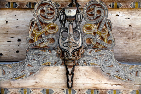Architectural Detail Batak House Lake Toba Samosir Island North Sumatra Indonesia