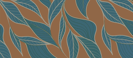 Fototapeta premium seamless pattern, leaves