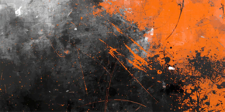 Old rusty metal background texture engulfed in fiery orange flames, hot smoke, and burning inferno light