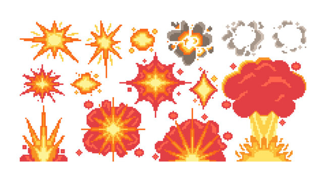 Explosion Sprite Sheet Pixel Art Collection