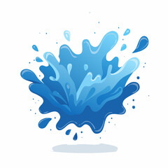 Fototapeta premium Dynamic Blue Water Splash Illustration