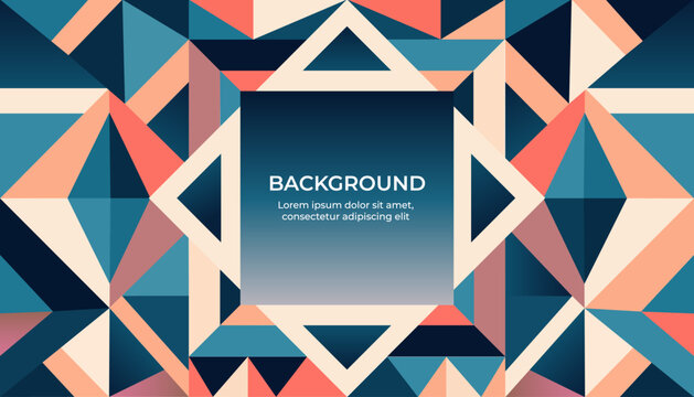 A vector background with a vibrant design and space for text. It features a modular abstract geometric pattern. Ideal for branding.