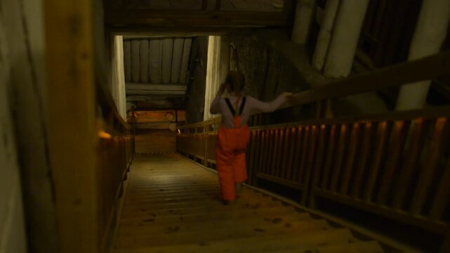 Little girl in Wieliczka Salt Mine, Poland