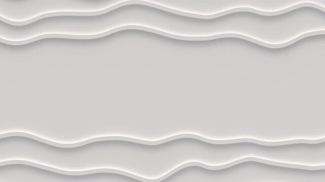 Stripes on the surface. Bright, milky wave abstract motion background. Copy space. Seamless loop.