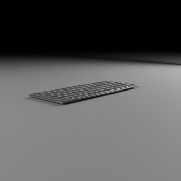 Teclado de ordenador con las teclas trasl&uacute;cidas