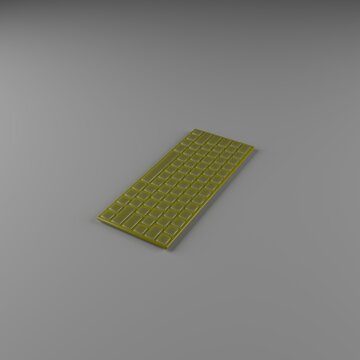Teclado de ordenador con las teclas trasl&uacute;cidas