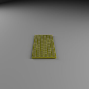 Teclado de ordenador con las teclas trasl&uacute;cidas