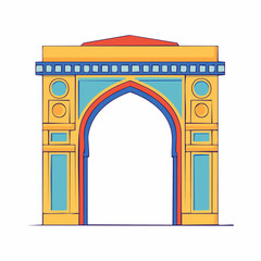 Fototapeta premium Colorful Archway Illustration