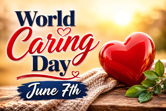 World Caring Day June 7th Featuring a Red Heart