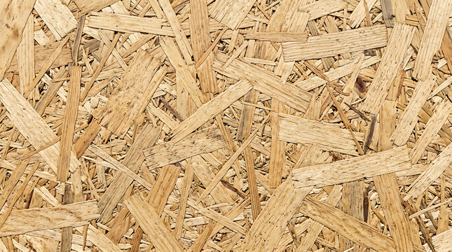 Textured Oriented Strand Board OSB Wood Panel Background Compressed Wood Chips Surface for Construction DIY and Architecture Projects