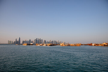 Obraz premium Doha Skyline Hafen Katar 