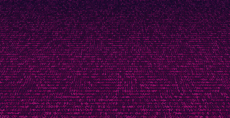 Fototapeta premium Complex Hand-Drawn Binary Grid - Artistic Data Distribution