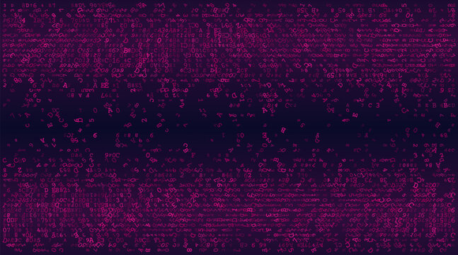 Linear Void - A Fragmented Horizontal Distribution of Binary Code and Digital Noise