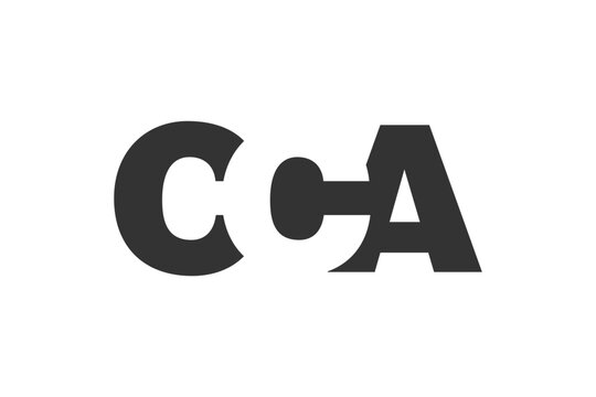 CCA logo design. Initial letter C C A bold font style for tech startups, consulting, corporate branding. Creative company name, headlines typography identity, trendy logotype.