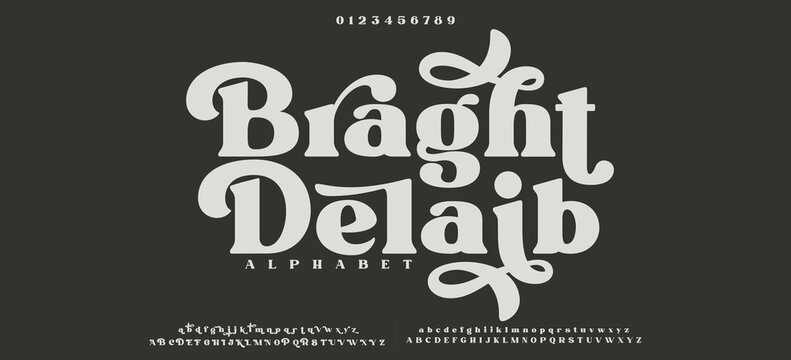 Elegant awesome alphabet letters font and number. unique serif font. Classic Lettering Minimal Fashion Designs. Typography fonts regular uppercase and lowercase. vector illustration
