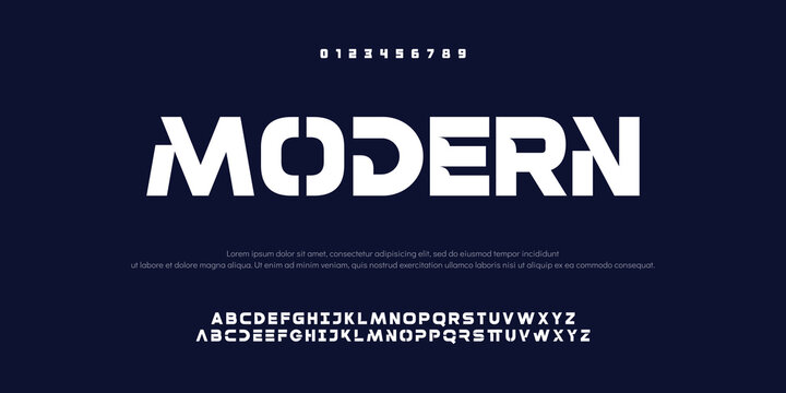 Abstract modern urban alphabet fonts. Typography sport, technology, fashion, digital, future creative logo font. vector illustration
