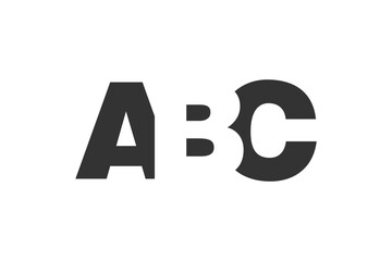 ABC logo design. Initial letter A B C bold font style for tech startups, consulting, corporate branding. Creative company name, headlines typography identity, trendy logotype. © Olena