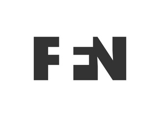 Obraz premium FFN logo design. Initial letter F F N bold font style for tech startups, consulting, corporate branding. Creative company name, headlines typography identity, trendy logotype.