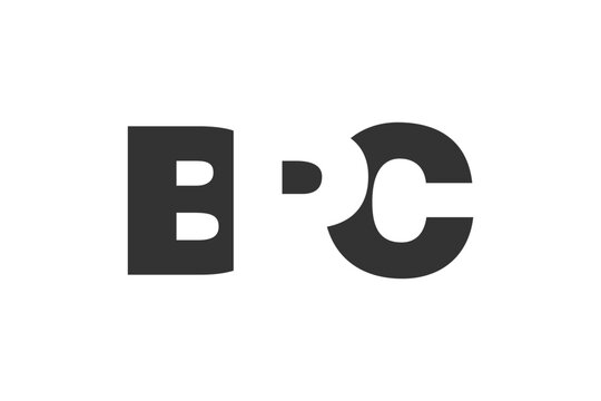 BPC logo design. Initial letter B P C bold font style for tech startups, consulting, corporate branding. Creative company name, headlines typography identity, trendy logotype.