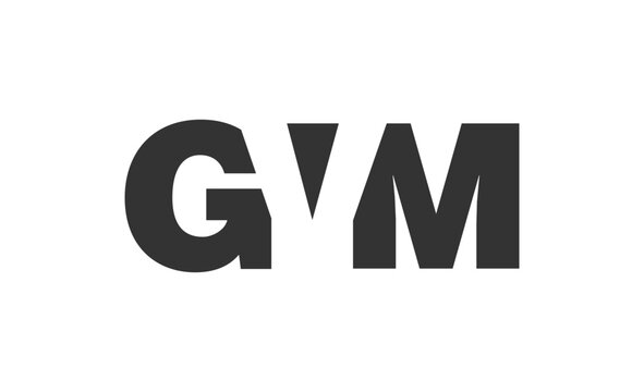 GVM logo design. Initial letter G V M bold font style for tech startups, consulting, corporate branding. Creative company name, headlines typography identity, trendy logotype.