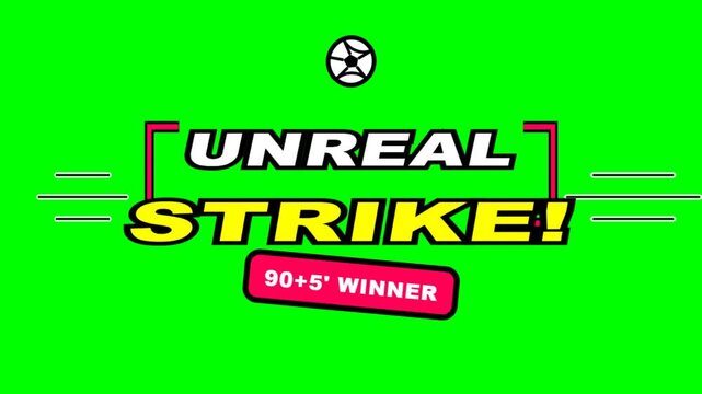 Unreal strike at 90 5 minutes, a dramatic winning goal in a soccer match.