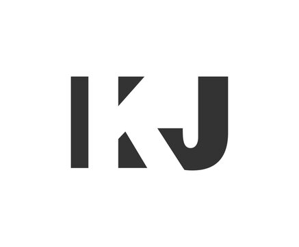 IKJ logo design. Initial letter I K J bold font style for tech startups, consulting, corporate branding. Creative company name, headlines typography identity, trendy logotype.