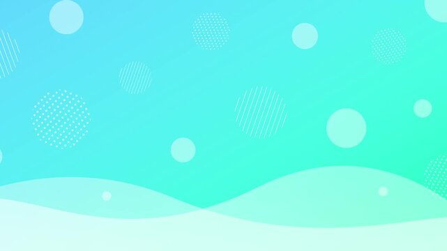 Cute and simple background with gradation, bubble, and wave effects.