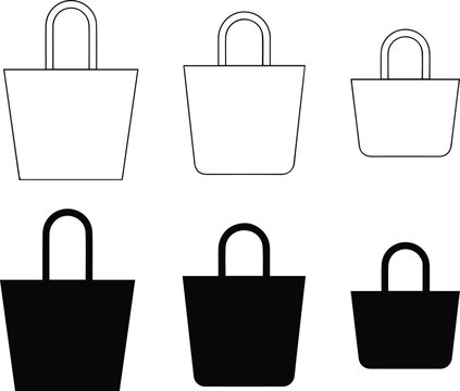 Handbag Silhouette Set for Logo and Branding