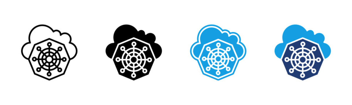 Kubernetes icon multiple style collection