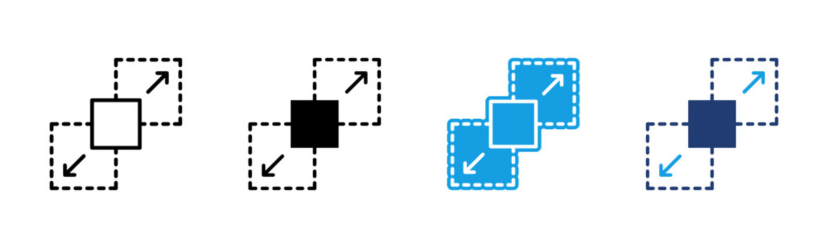 Scaling icon multiple style collection