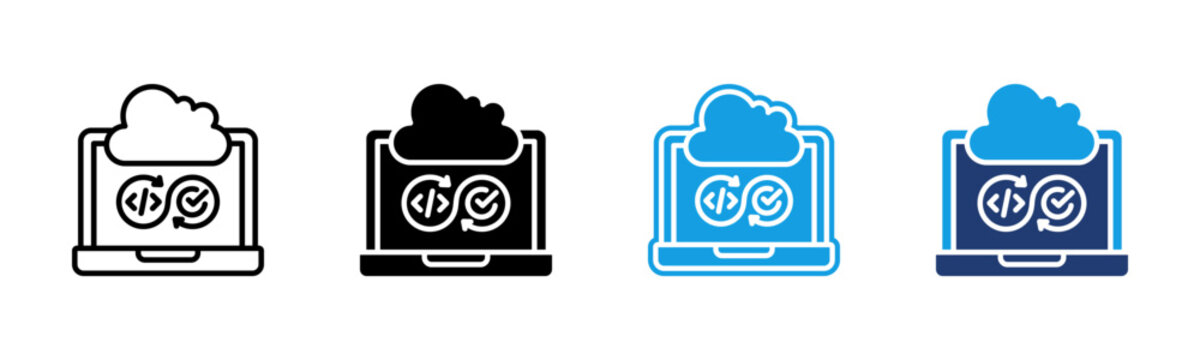 Cloud icon multiple style collection