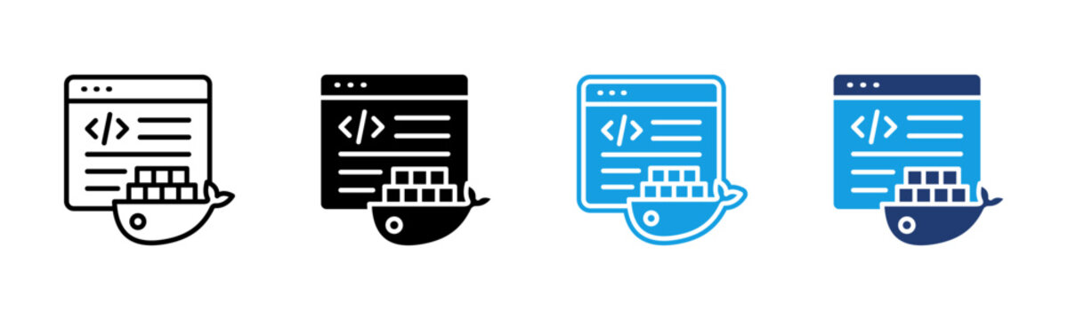 Docker icon multiple style collection