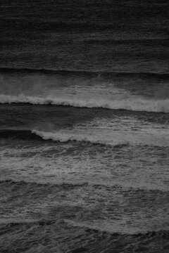 Waves at Sandfly Bay, near Dunedin, New Zealand